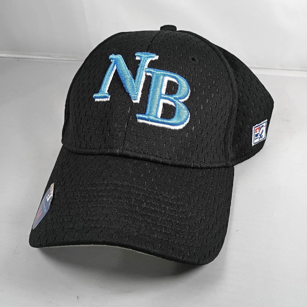 The Game NB Logo Cap Size M, Hat Black Perforated A-Flex Stretch Fit Baseball
